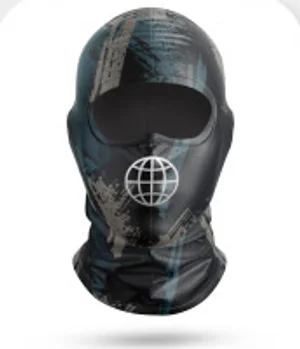 Ski Mask Layout Options #1: Graphic print + logo on the chin