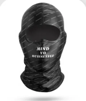 Ski Mask Layout Options #11: Diagonal lines + chin text