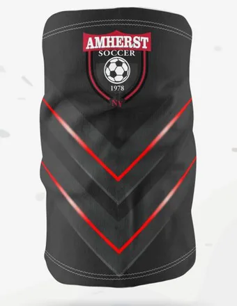 Gaiter layout 5: Logo up top + chevron stripes