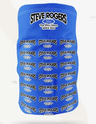 Neck Gaiter Layout Options #12: Logo on top + stacked rows