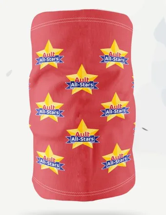 Neck Gaiter Layout Options #21: Large logos, spaced out