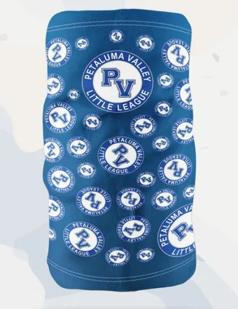 Neck Gaiter Layout Options #25: Big logo + small logos in rows