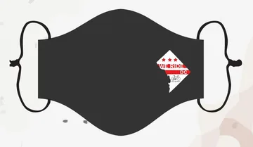 Face Mask Layout Options #1: Small logo, right cheek