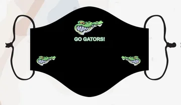 Face Mask Layout Options #2: Small logo center + two corner marks