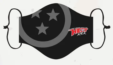 Face Mask Layout Options #12: Big graphic + logo right