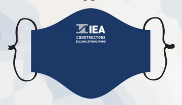 Face Mask Layout Options #23: Wide logo, upper center