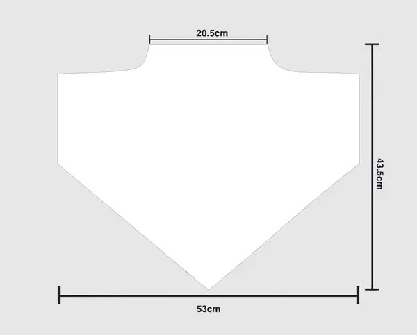 Neck gaiter with ear loops template