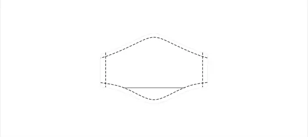 Face mask with nose bridge template